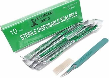 Disposable scalpels in box of 10